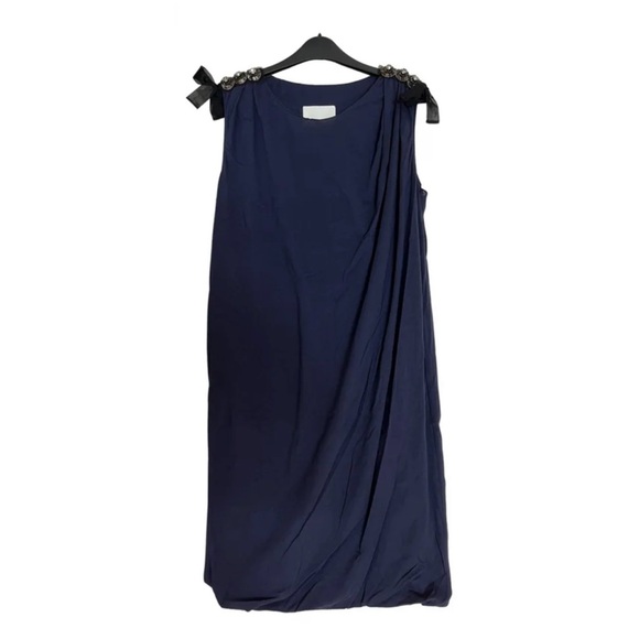 3.1 Phillip Lim Navy Asymmetrical Cotton dress, size Small - Picture 1 of 7